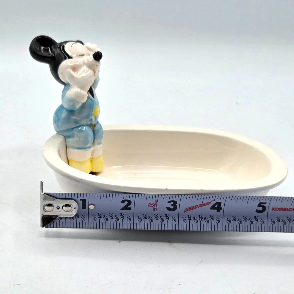 VINTAGE Walt Disney Mickey Mouse Porcelain‎ Soap Dish Limited Edition Japan